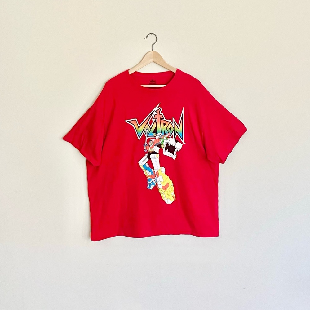 Voltron Defender Of The Universe Retro Graphic Red T Shirt Adult size XXL